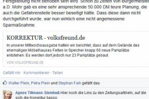 Bildschirmbild meiner Facebook-Posts zum Thema